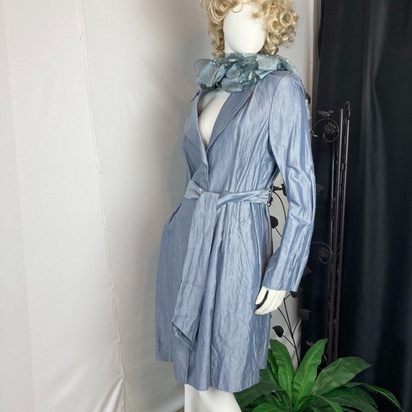 NWOT Ann Taylor Stylized Belted Trench Coat Lightweight - Picture 5 of 11